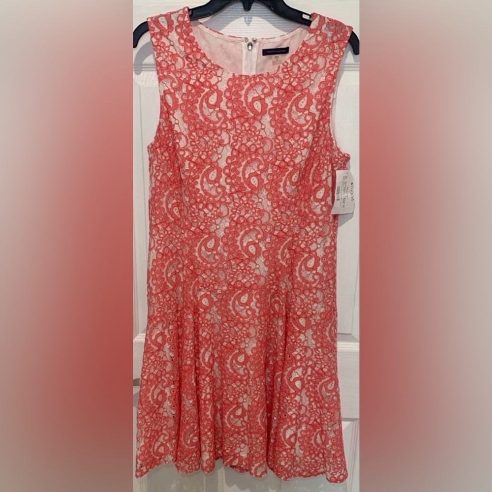New with tag Tommy Hilfiger Coral Lace Dress
